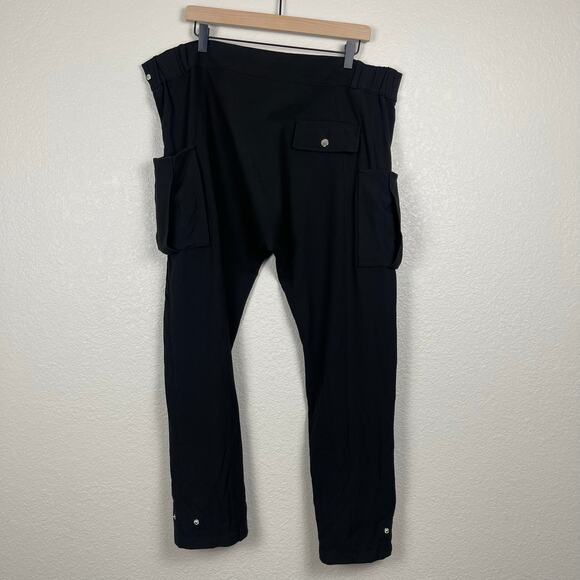 Orttu Remi Cargo Pants Black Free Size Adjustable Waist Contemporary Casual - Picture 4 of 16